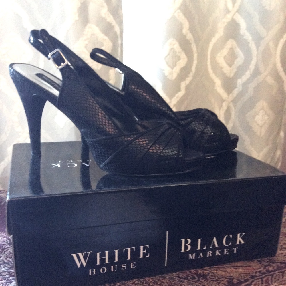 WHBM Slingback peep toe pumps👠 size 8